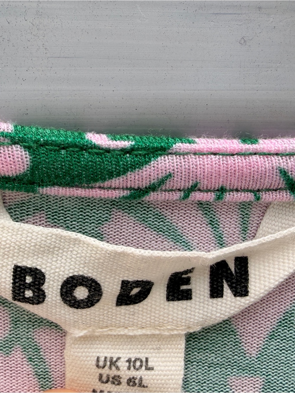 Boden Pink & Green Wrap Midi Dress - Picture 2 of 2